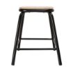Picture of Bolero Cantina Low Stools with Wooden Seat Pad Black (4 pack)