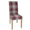 Picture of Bolero Austin Dining Chairs Wine Tartan (2 pack)