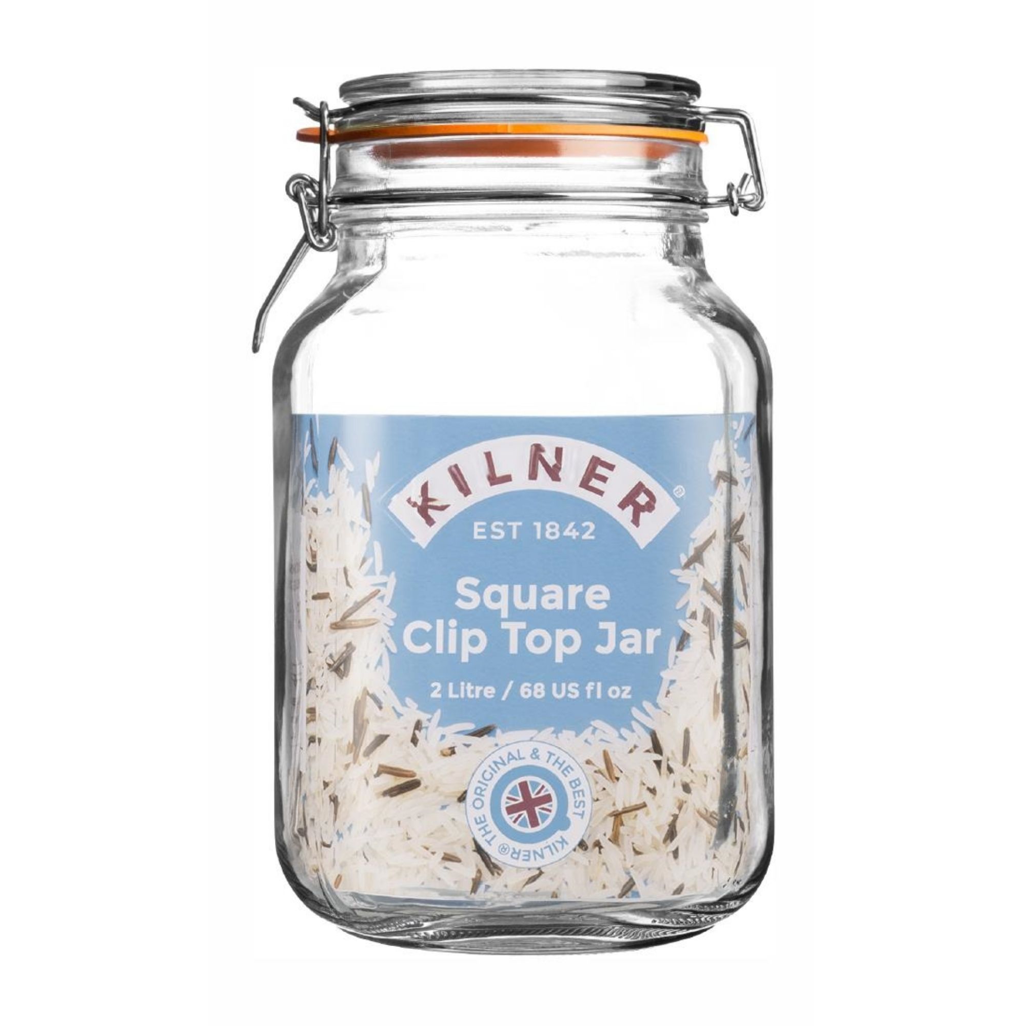 Picture of Kilner Clip Top Square Jar 2000ml