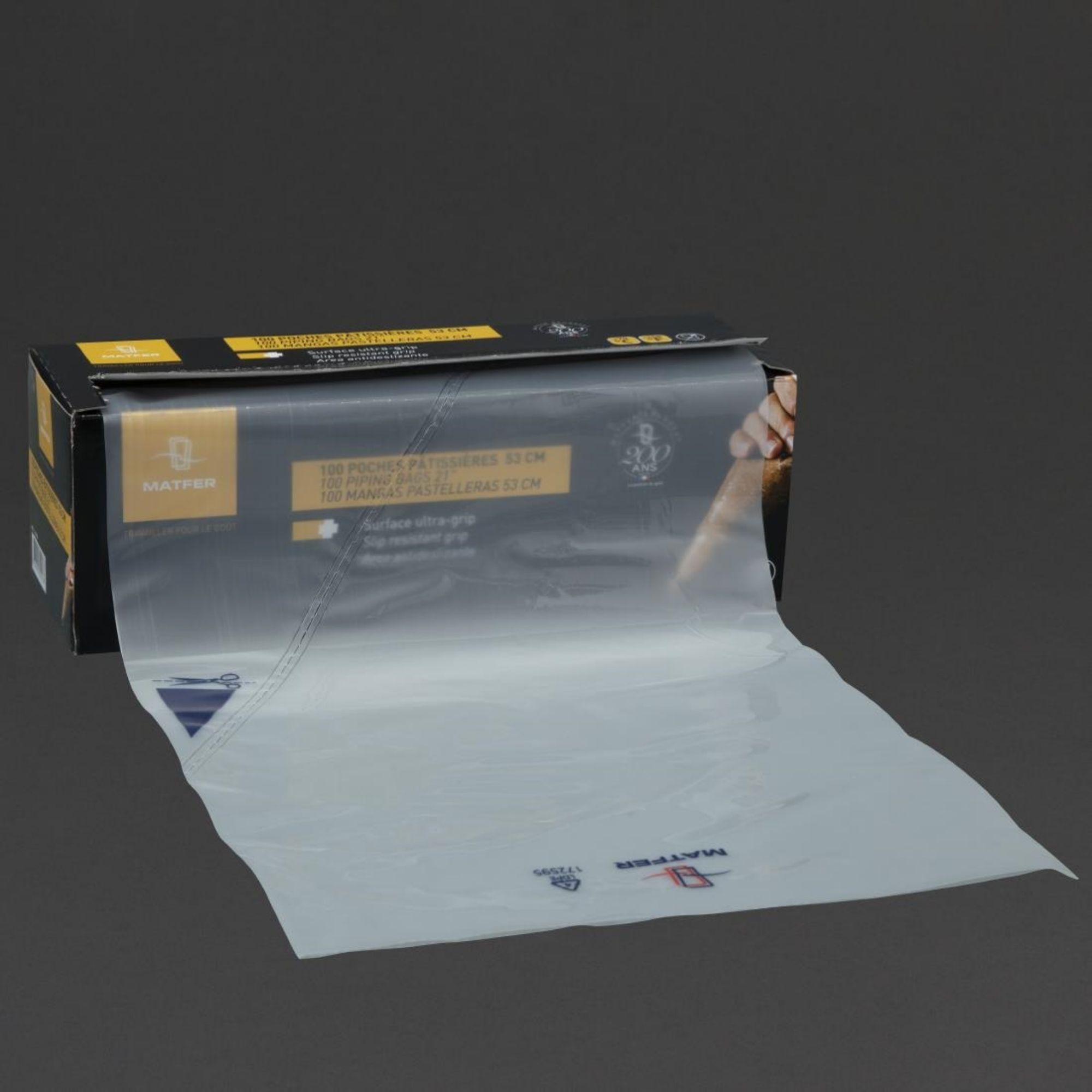 Picture of Matfer Bourgeat Disposable Piping Bags Clear (Roll of 100x530mm)