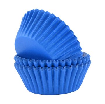 Picture of PME Block Colour Cupcake Cases Blue (60 Pack)