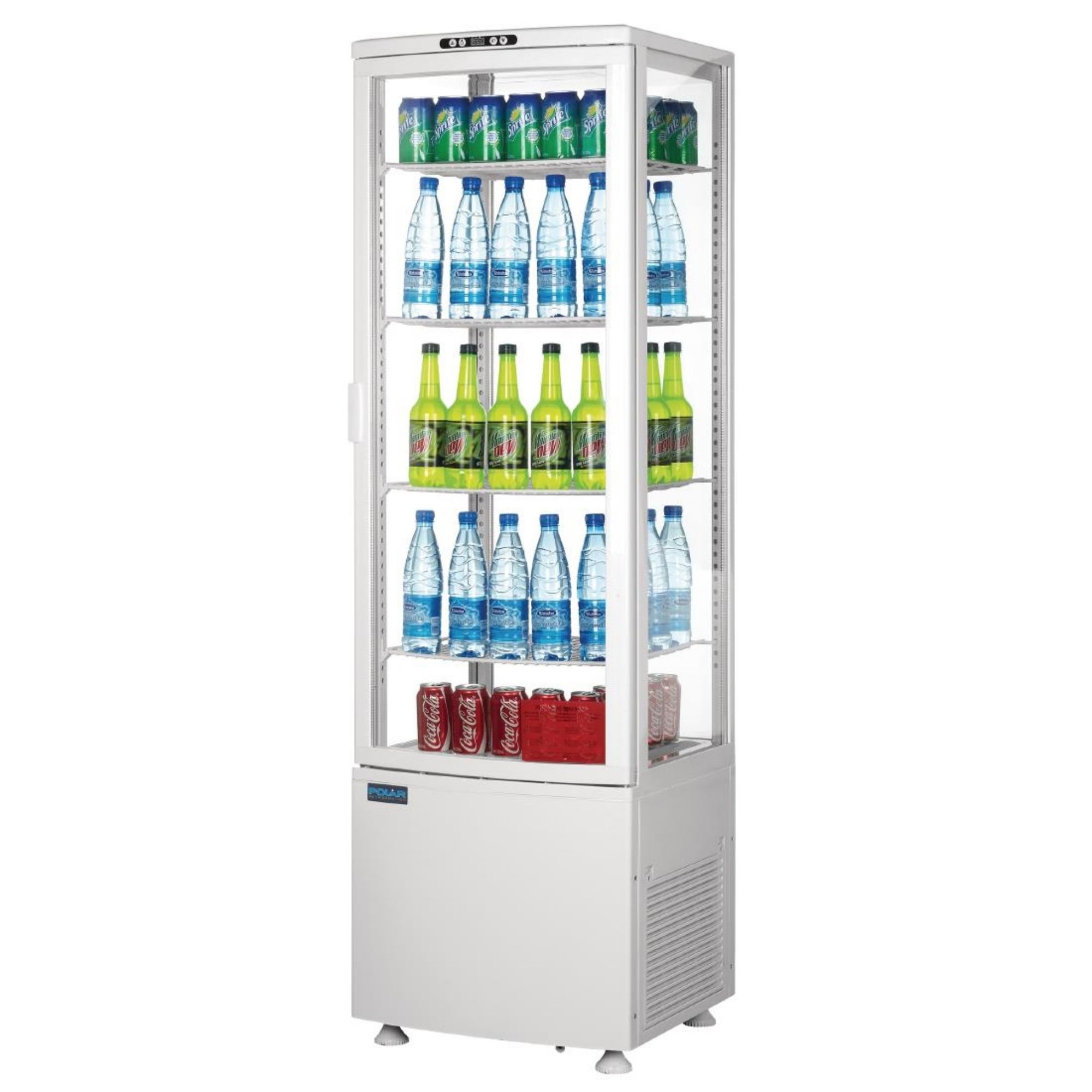 Picture of Polar C-Series Energy Efficient Curved Door Display Fridge White 235Ltr