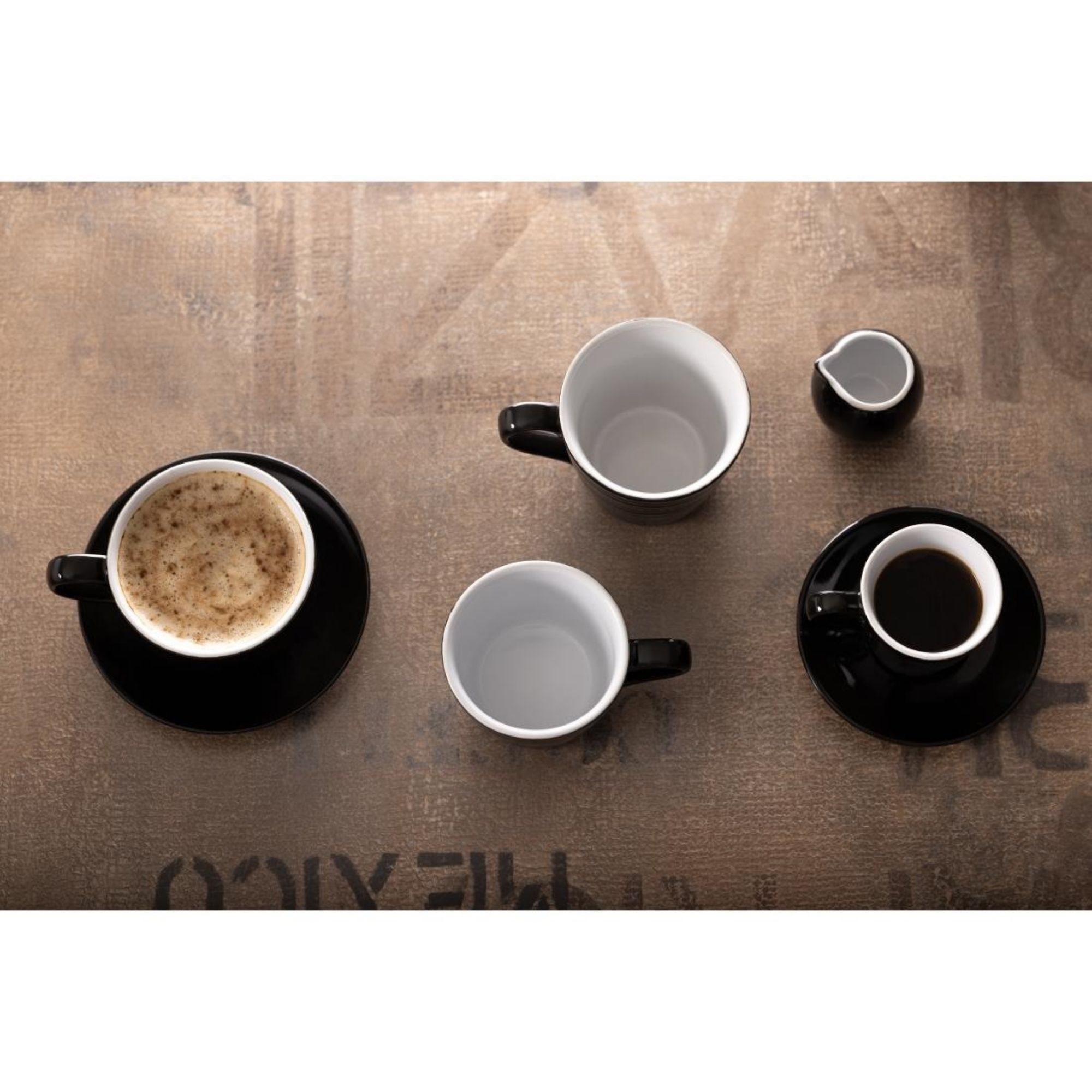 Picture of Olympia Cafe Latte Cups Black 340ml (12 pack)