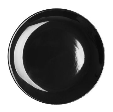 Picture of Olympia Cafe Coupe Plate Black - 200mm 8" (12 Pack)