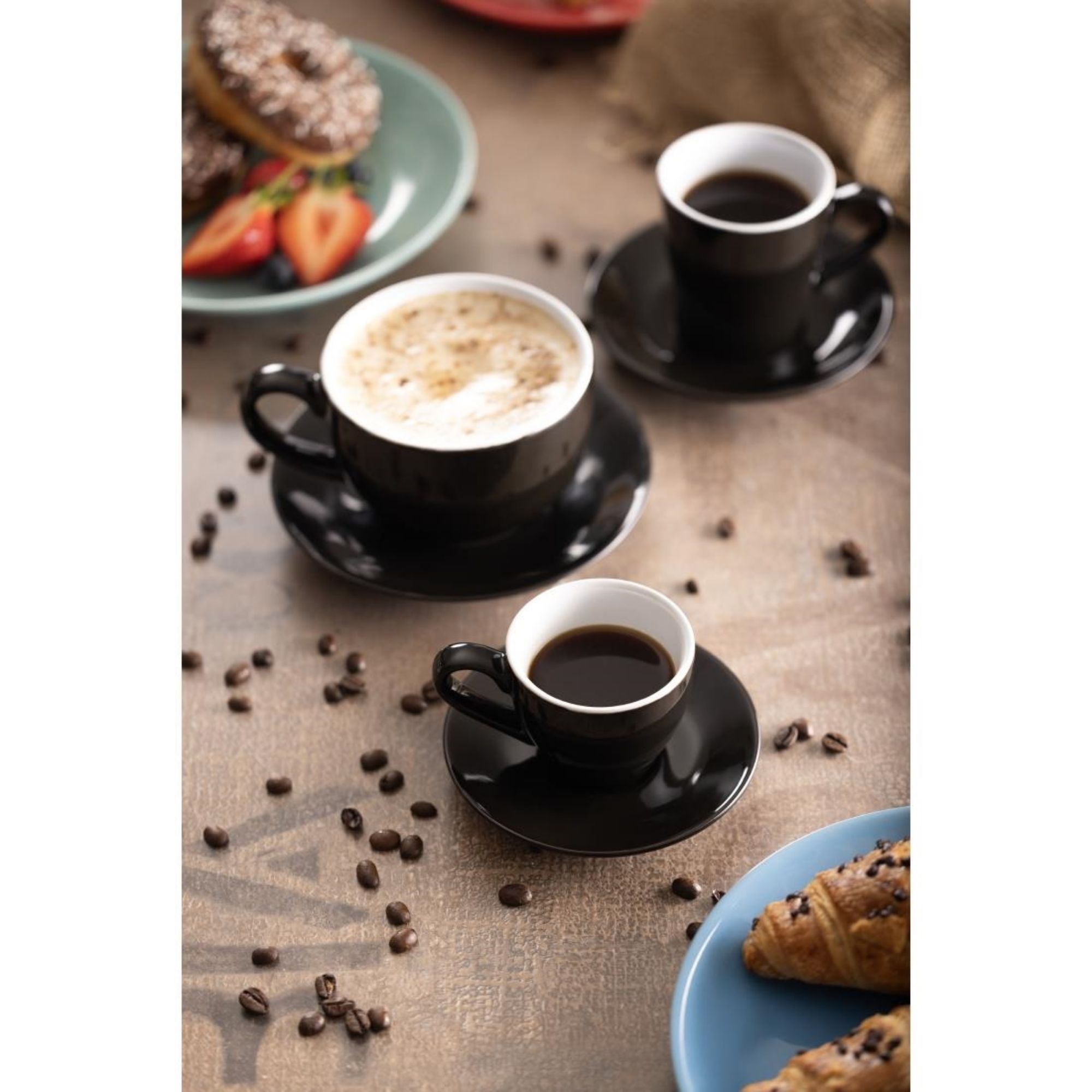 Picture of Olympia Cafe Flat White Cup Black - 170ml (12 Pack)
