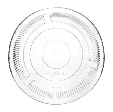 Picture of Vegware 96 Series Compostable Cold Cup Flat Lids No Hole 12/16oz (1000 pack)