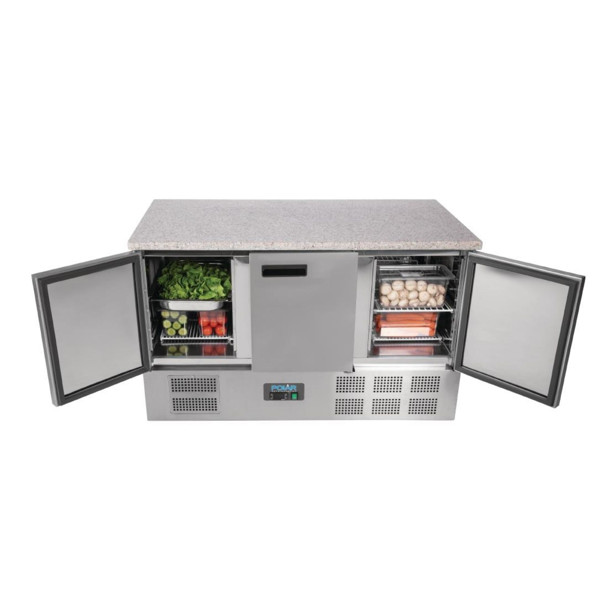 Picture of Polar G-Series 3 Door Counter Fridge with Granite Work Top 368Ltr