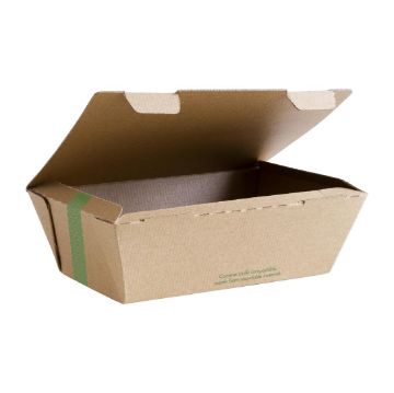 Picture of Vegware Compostable Microflute Takeaway Box 8x5" (250 Pack)