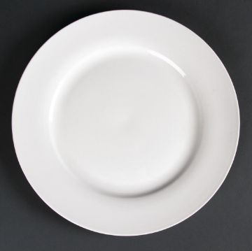 Picture of Olympia Lumina Wide Rim Round Plates White 270mm (4 pack)