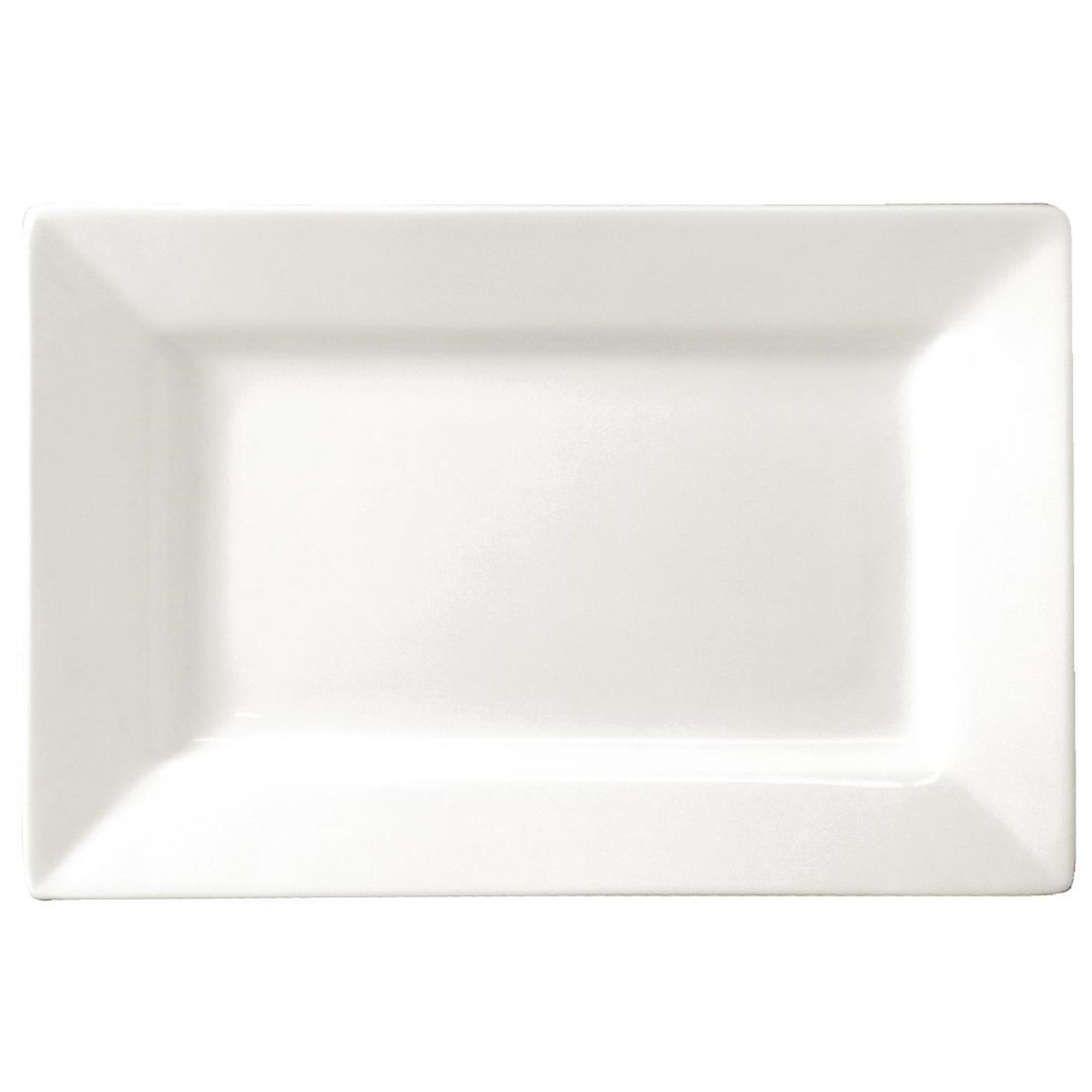 Picture of Olympia Lumina Wide Rim Rectangular Plates White 257x 155mm (4 pack)