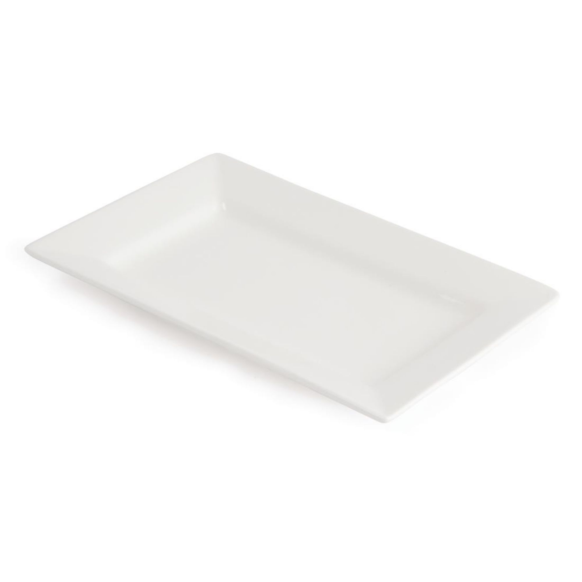 Picture of Olympia Lumina Wide Rim Rectangular Plates White 257x 155mm (4 pack)
