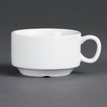 Picture of Olympia Whiteware Stacking Espresso Cups 85ml 3oz (12 pack)