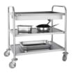 Picture of Vogue Stainless Steel 3 Tier Deep Tray Clearing Trolley