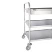 Picture of Vogue Stainless Steel 3 Tier Deep Tray Clearing Trolley