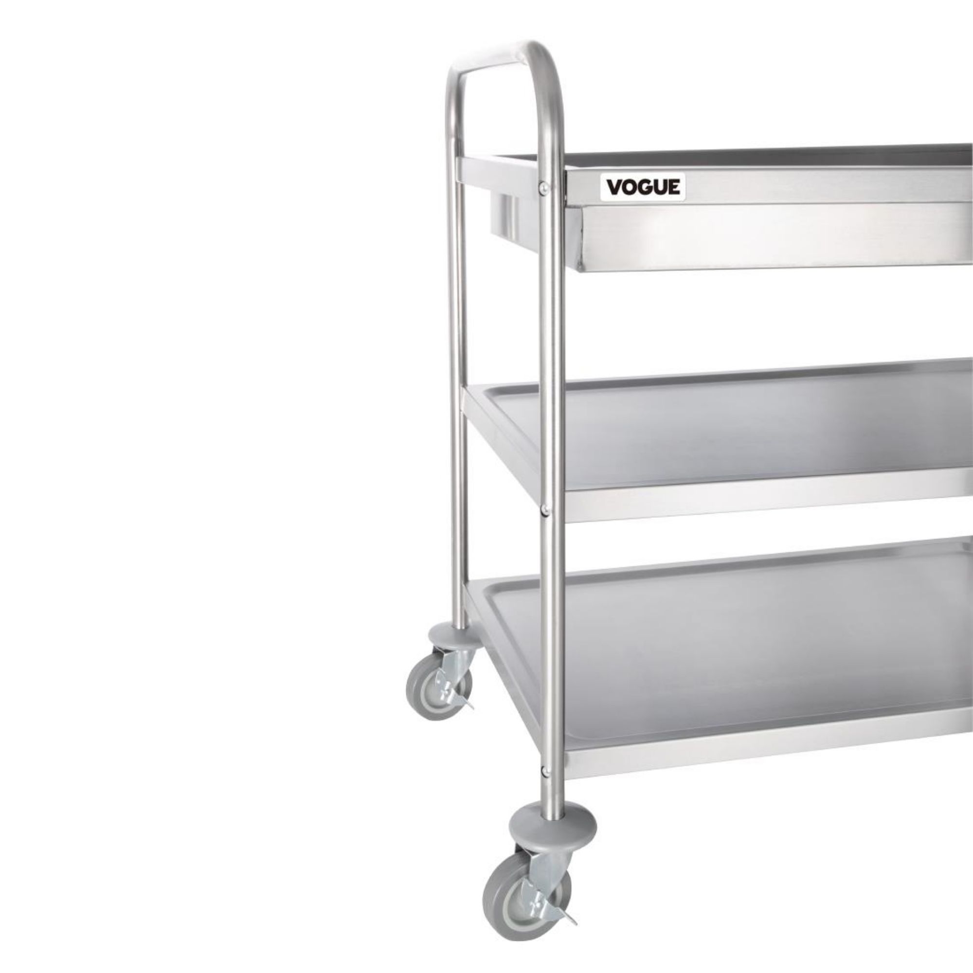 Picture of Vogue Stainless Steel 3 Tier Deep Tray Clearing Trolley