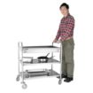 Picture of Vogue Stainless Steel 3 Tier Deep Tray Clearing Trolley