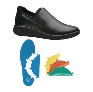 Picture of WearerTech Vitalise Slip on Shoe Black/Black with Modular Insole Size 44