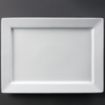 Picture of Olympia Whiteware Wide Rim Rectangular Platter 400x295mm