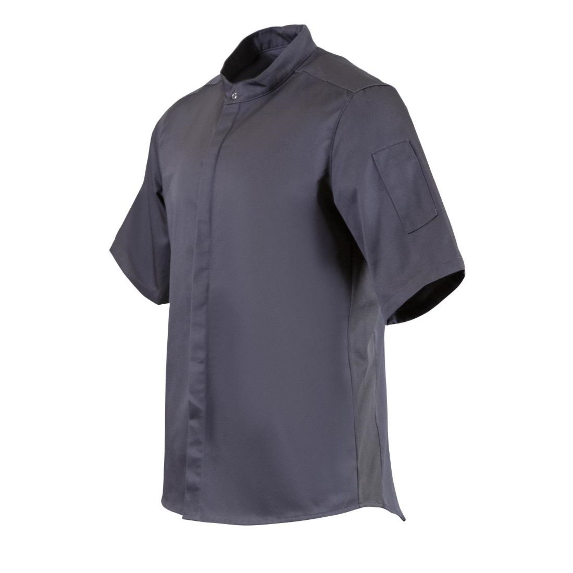 Picture of Southside Band Collar Chef Jacket Charcoal S