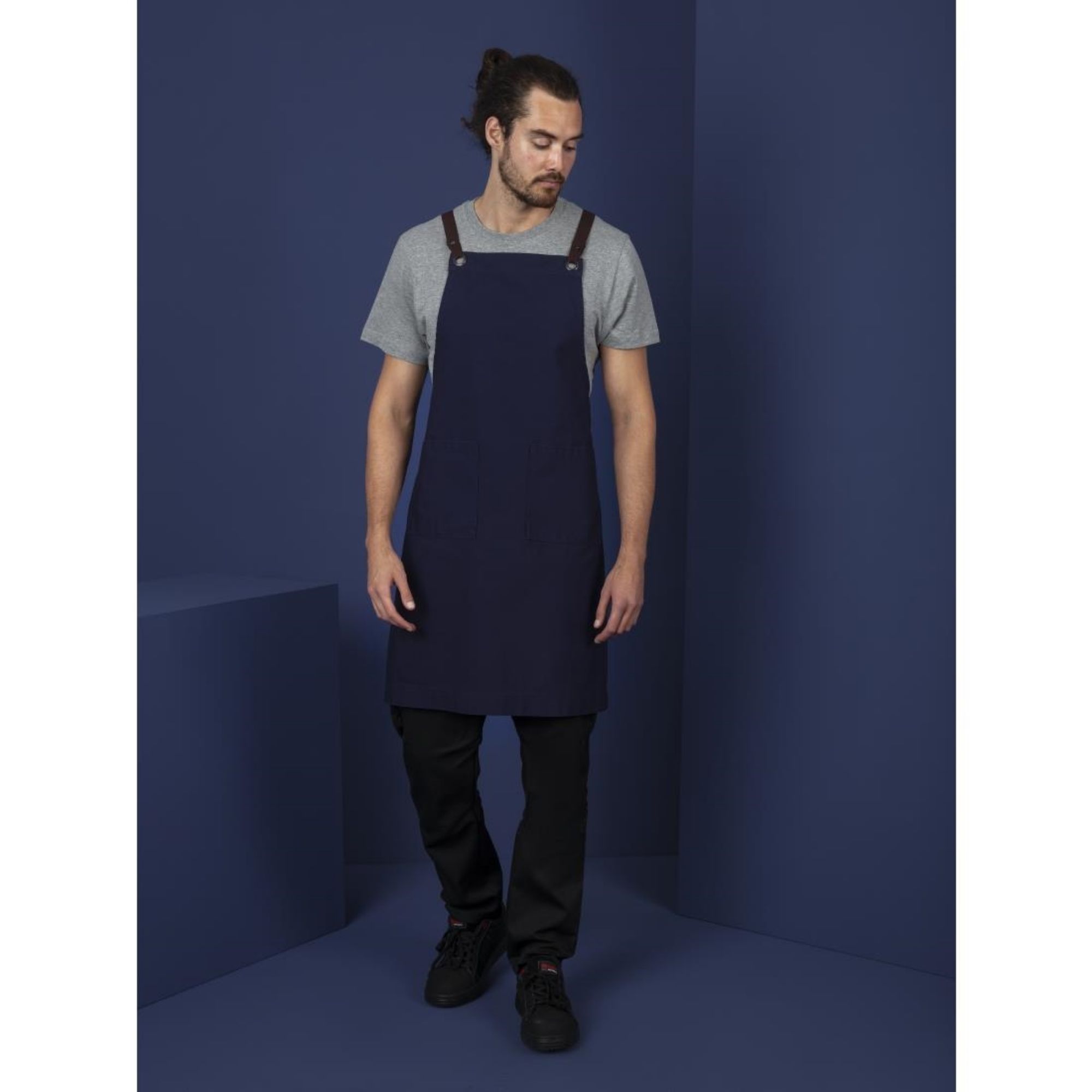 Picture of Southside Cotton Canvas Bib Apron Navy