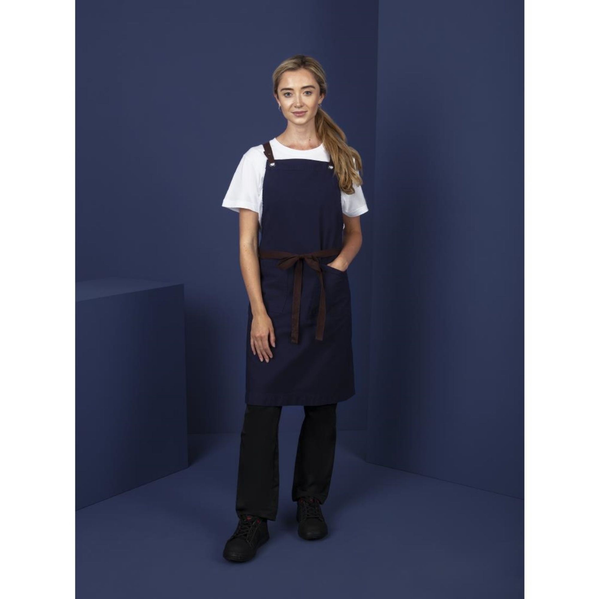Picture of Southside Cotton Canvas Bib Apron Navy