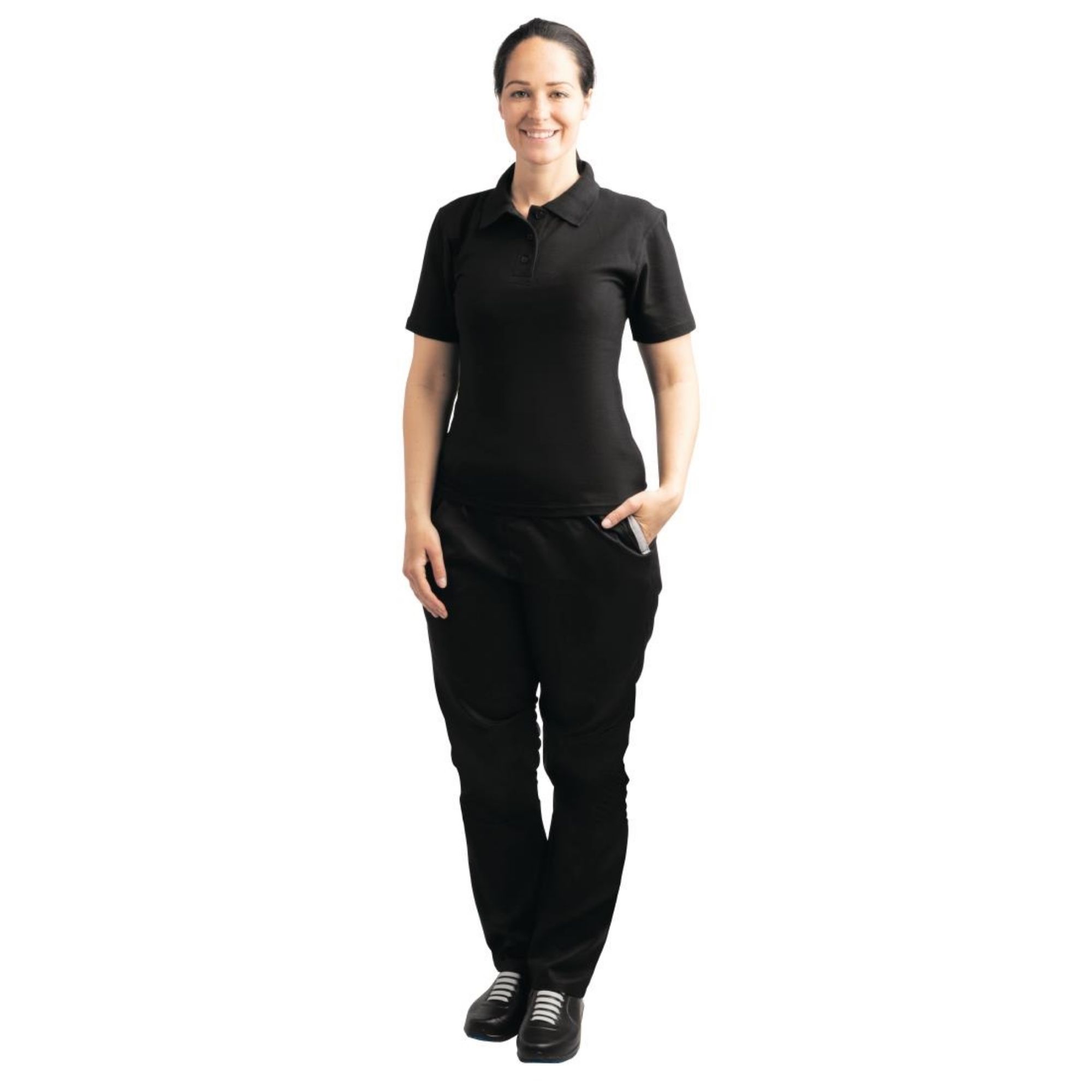 Picture of Ladies Polo Shirt Black XXL
