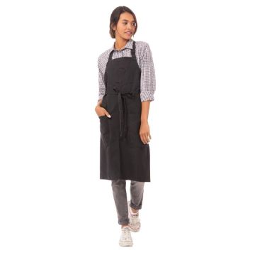 Picture of Chef Works Urban Rockford Canvas Bib Apron Steel Grey