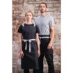 Picture of Southside X-Cross Back Bib Apron Denim Black with Grey Ties