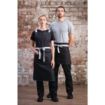 Picture of Southside X-Cross Back Bib Apron Denim Black with Grey Ties