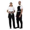 Picture of Southside X-Cross Back Bib Apron Denim Black with Grey Ties