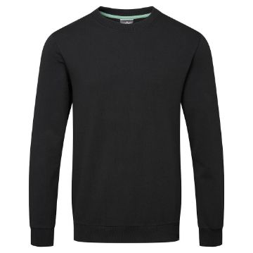 Picture of Portwest Black Organic Cotton Recyclable Sweatshirt Size S
