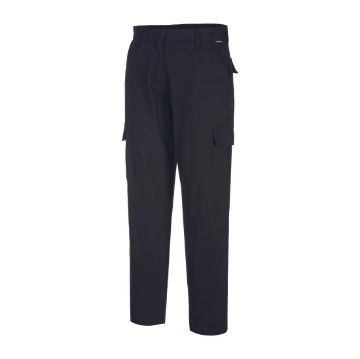 Picture of Portwest Eco Women's Stretch Cargo Trousers Black Size 18