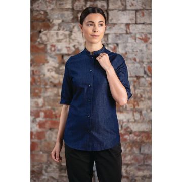 Picture of Southside NY Queens Womens Denim Lightweight Chefs Shirt Size XL