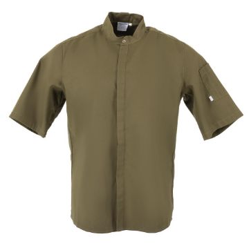 Picture of Southside Band Collar Chef Jacket Khaki M