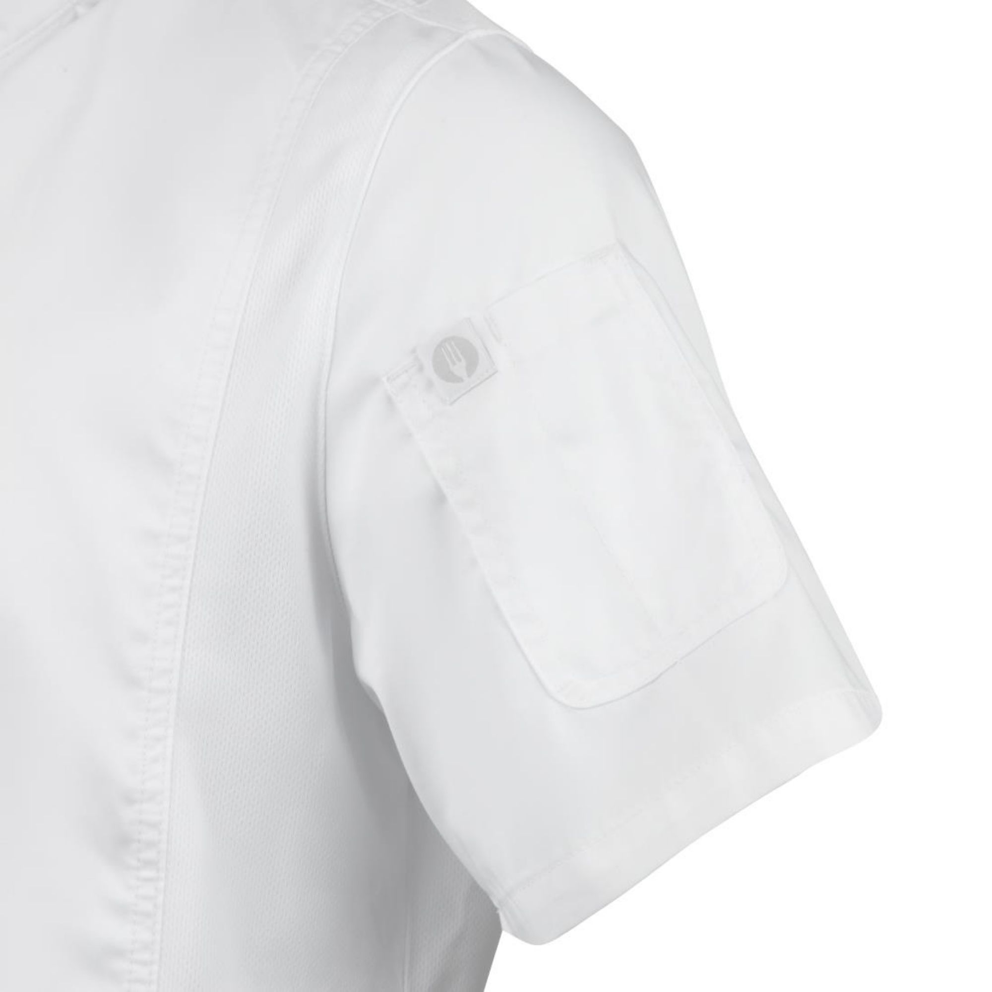 Picture of Chef Works Springfield Zipper Mens Chef Jacket White 2XL