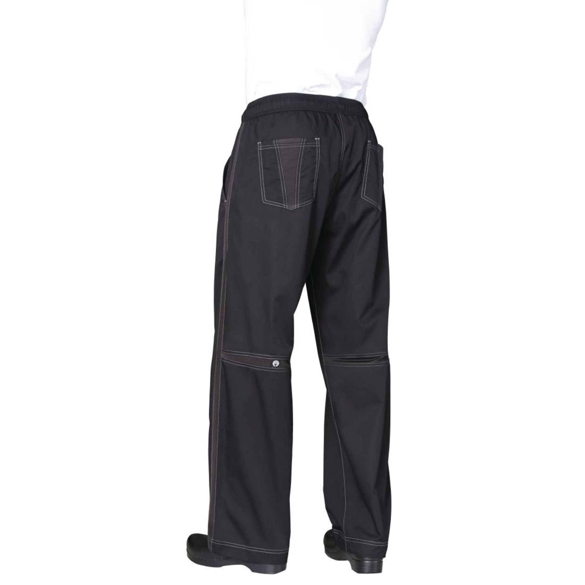 Picture of Chef Works Unisex Cool Vent Baggy Chefs Trousers Black L