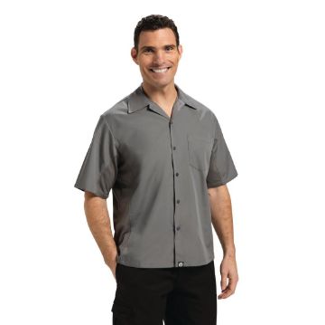 Picture of Chef Works Unisex Cool Vent Chefs Shirt Grey S