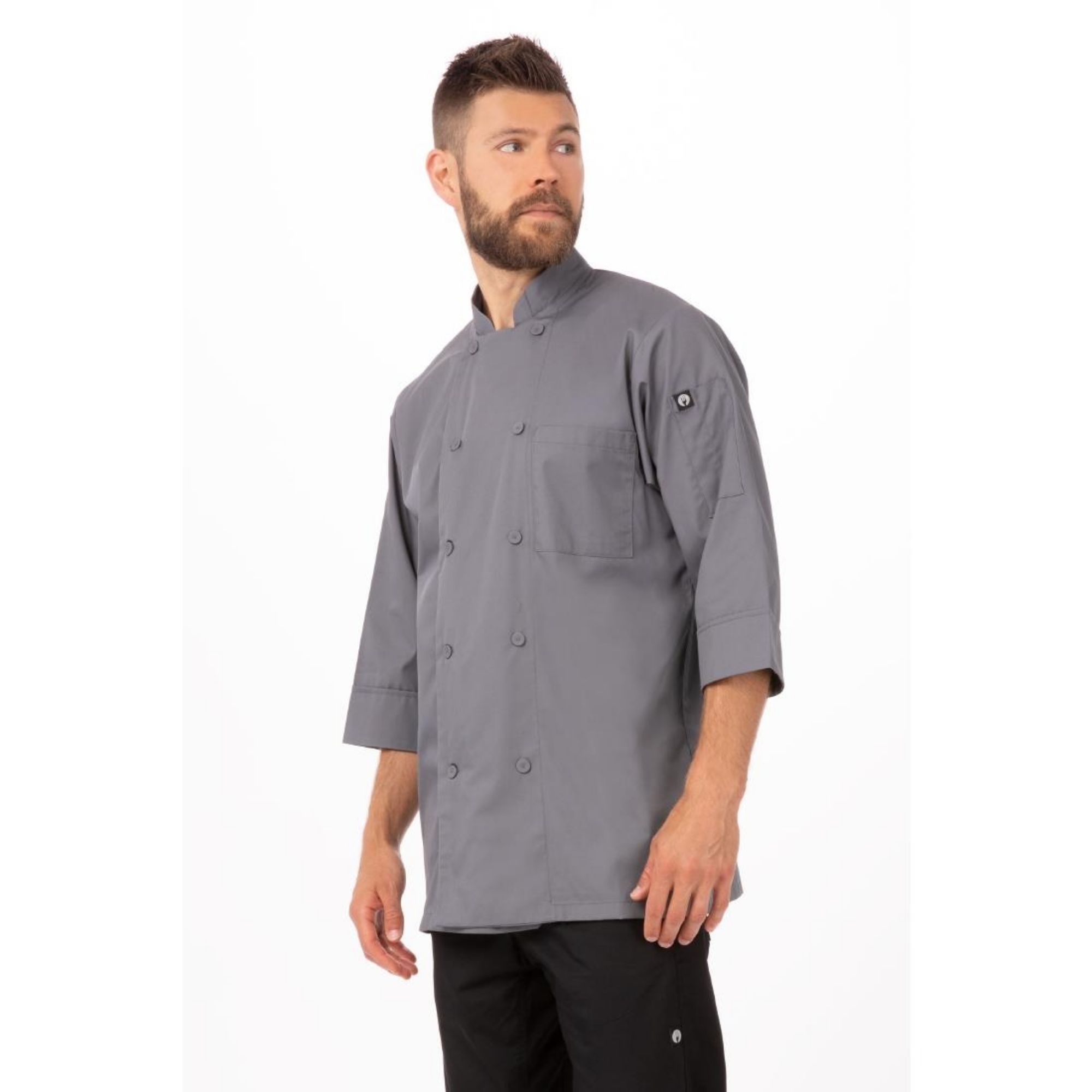 Picture of Chef Works Unisex Chef Jacket Grey L
