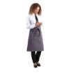 Picture of Whites Bistro Apron Polycotton Charcoal with Pocket