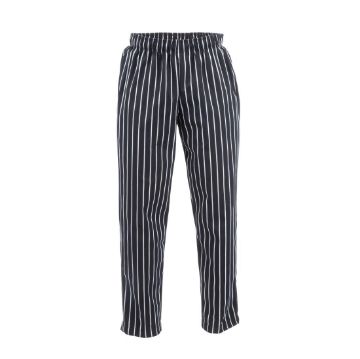 Picture of Chef Works Designer Baggy Pant Black & White Striped S