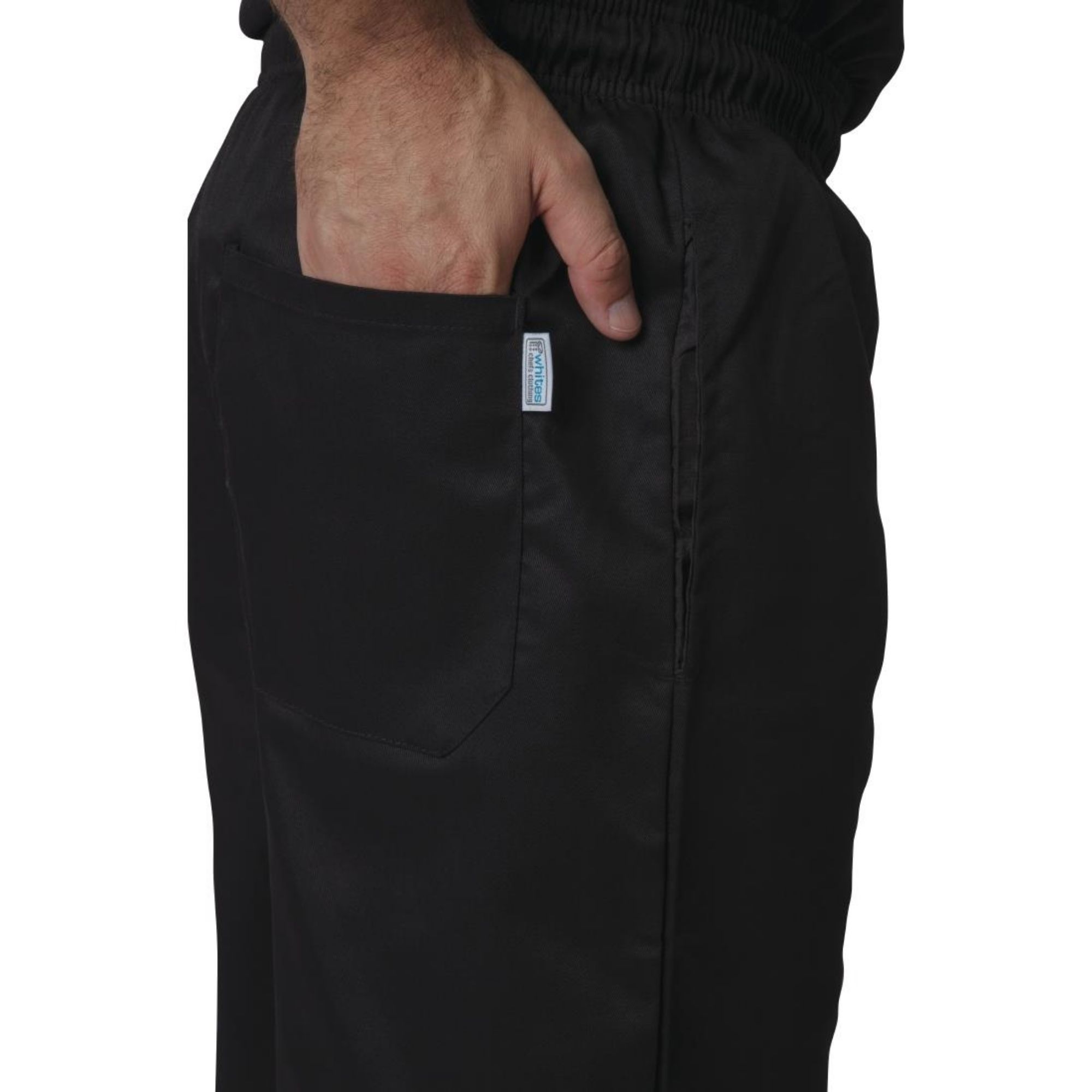 Picture of Whites Vegas Chef Trousers Polycotton Black 5XL