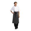 Picture of Whites Bistro Apron Black/White Butchers Stripe