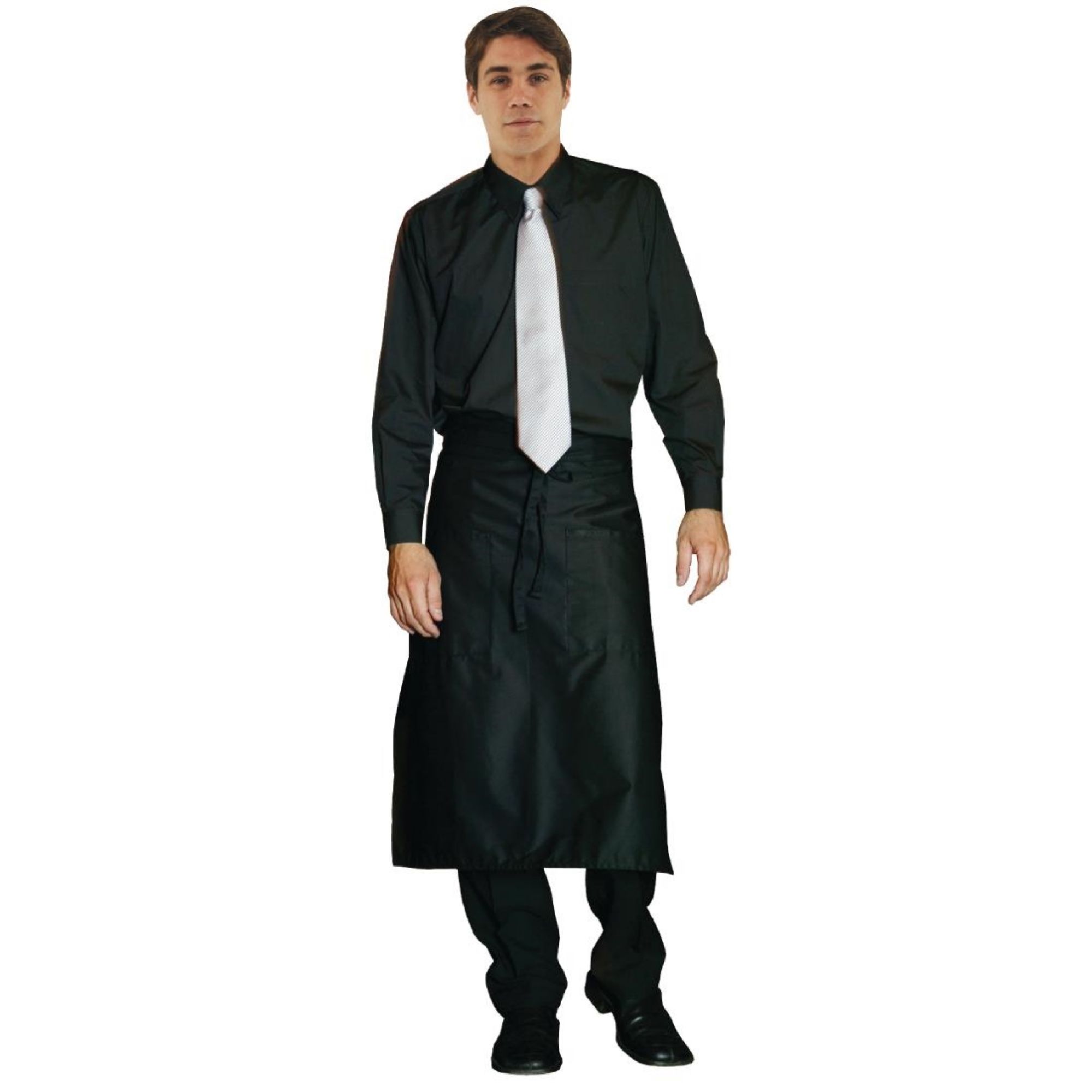 Picture of Chef Works Unisex Long Sleeve Dress Shirt Black XL