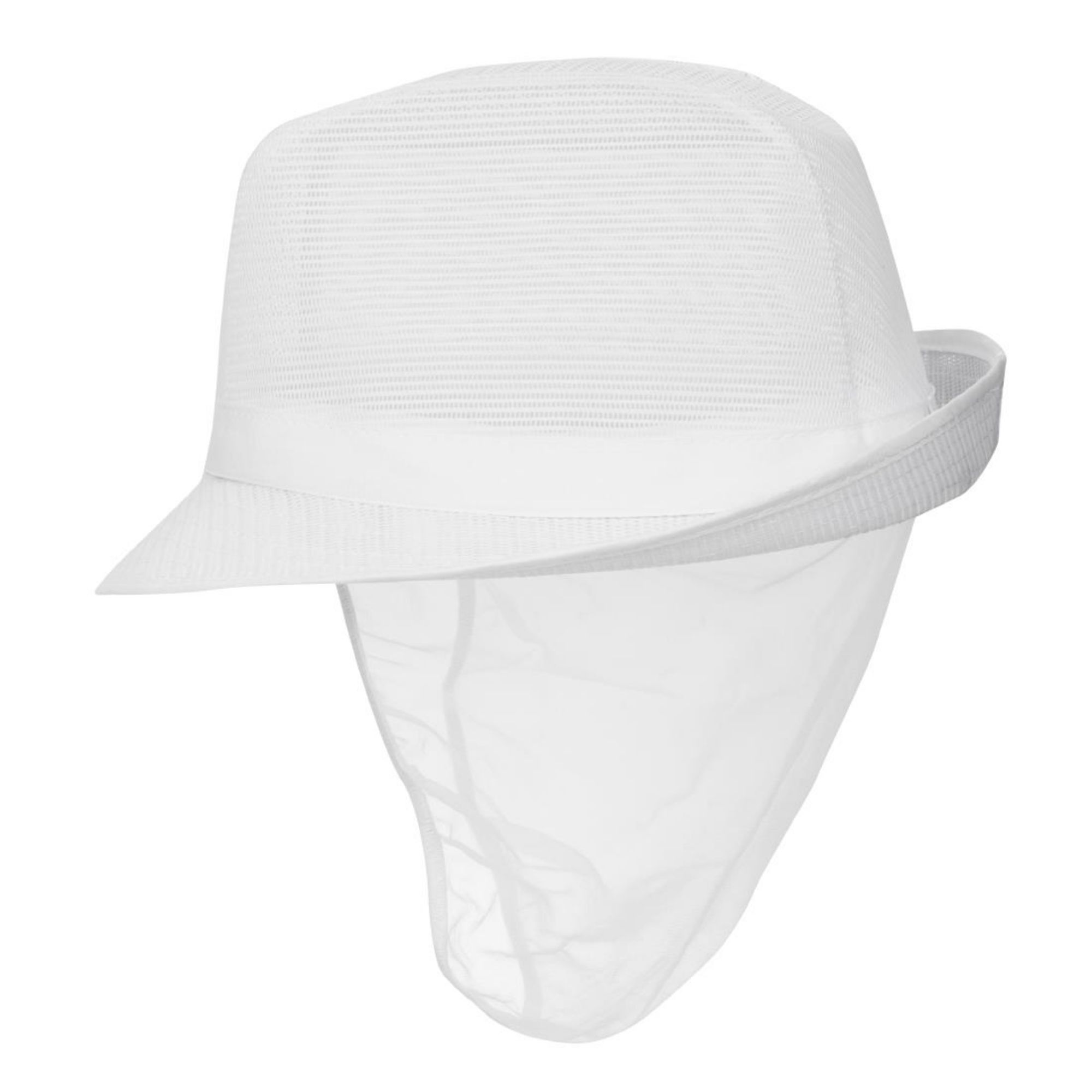 Picture of Trilby Hat with Net Snood White L