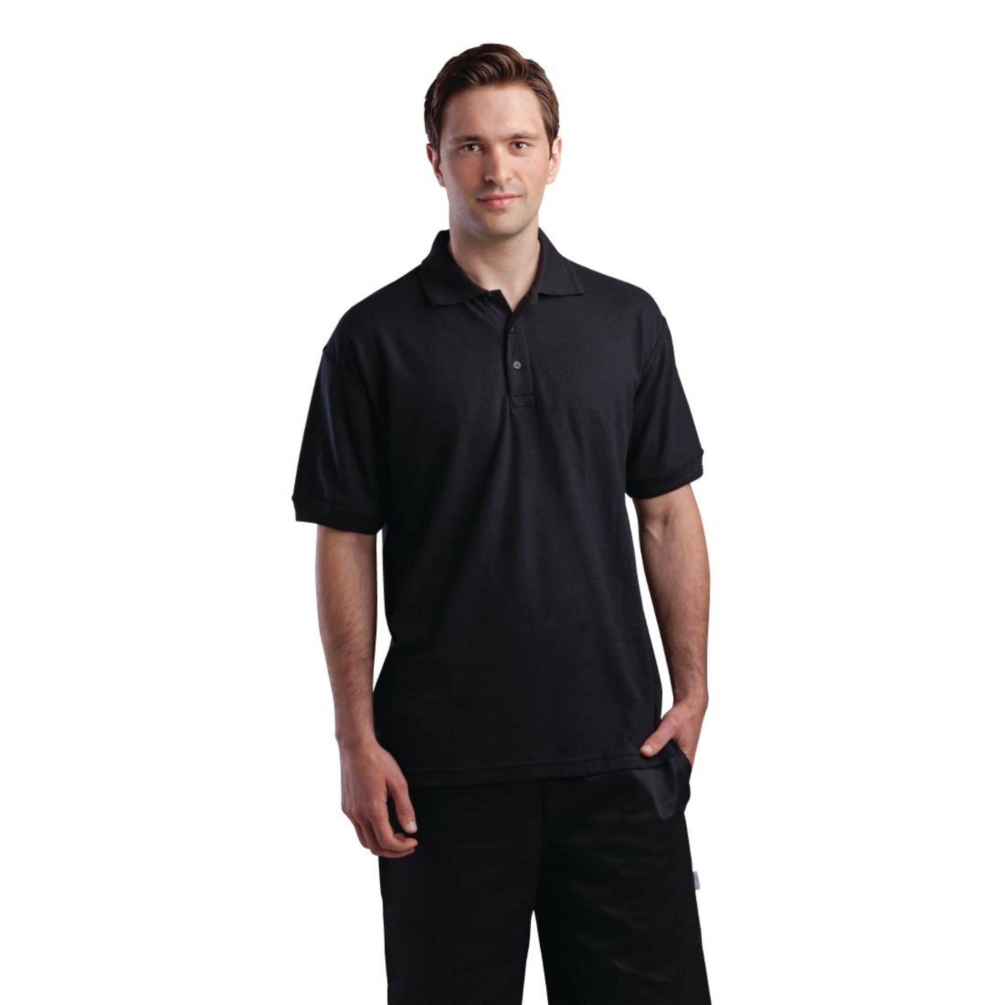 Picture of Portwest Unisex Polo Shirt Black 2XL