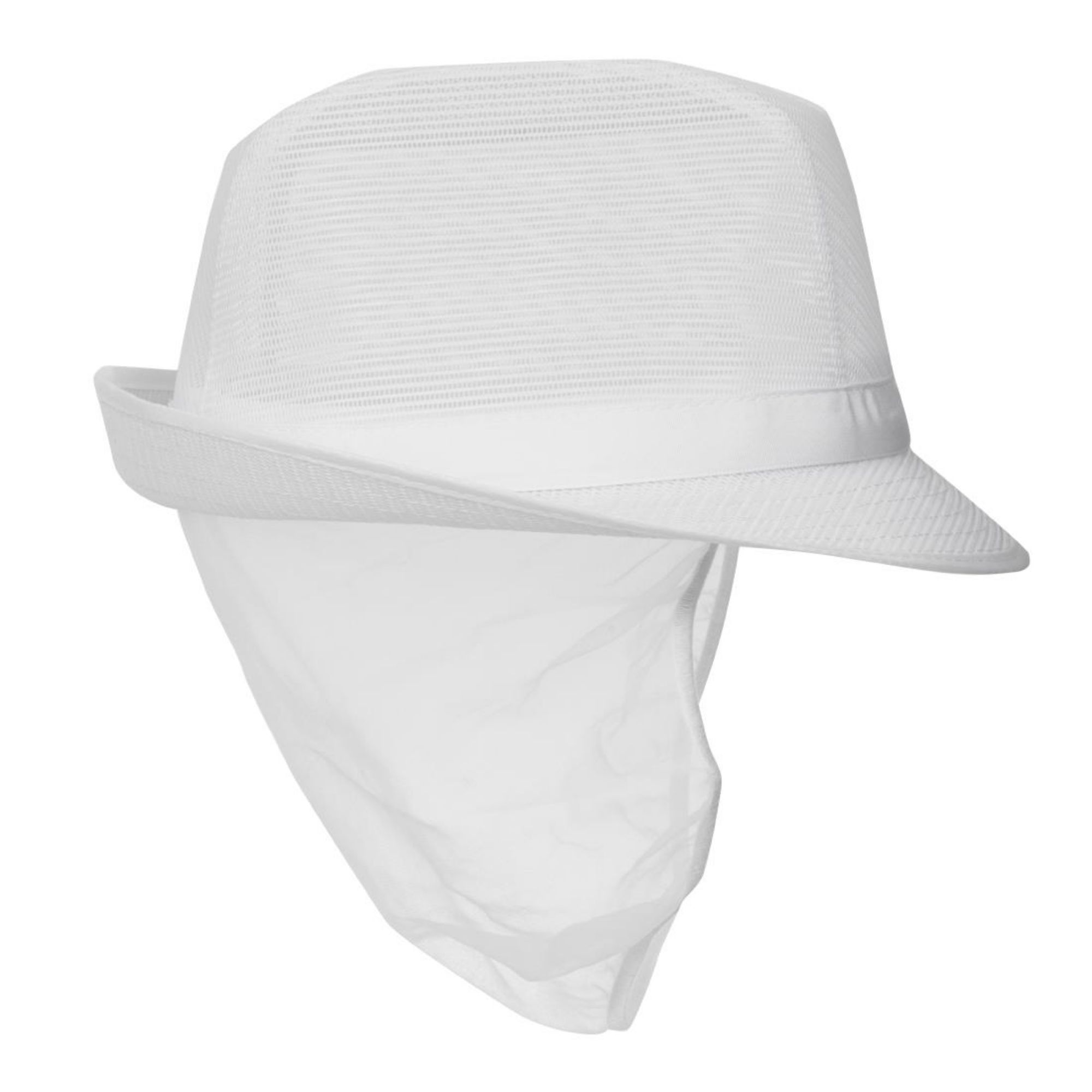 Picture of Trilby Hat with Net Snood White S