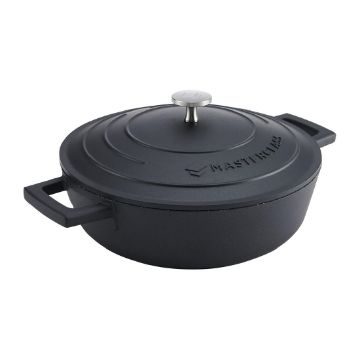 Picture of MasterClass Cast Aluminium Shallow Casserole Black 2500ml