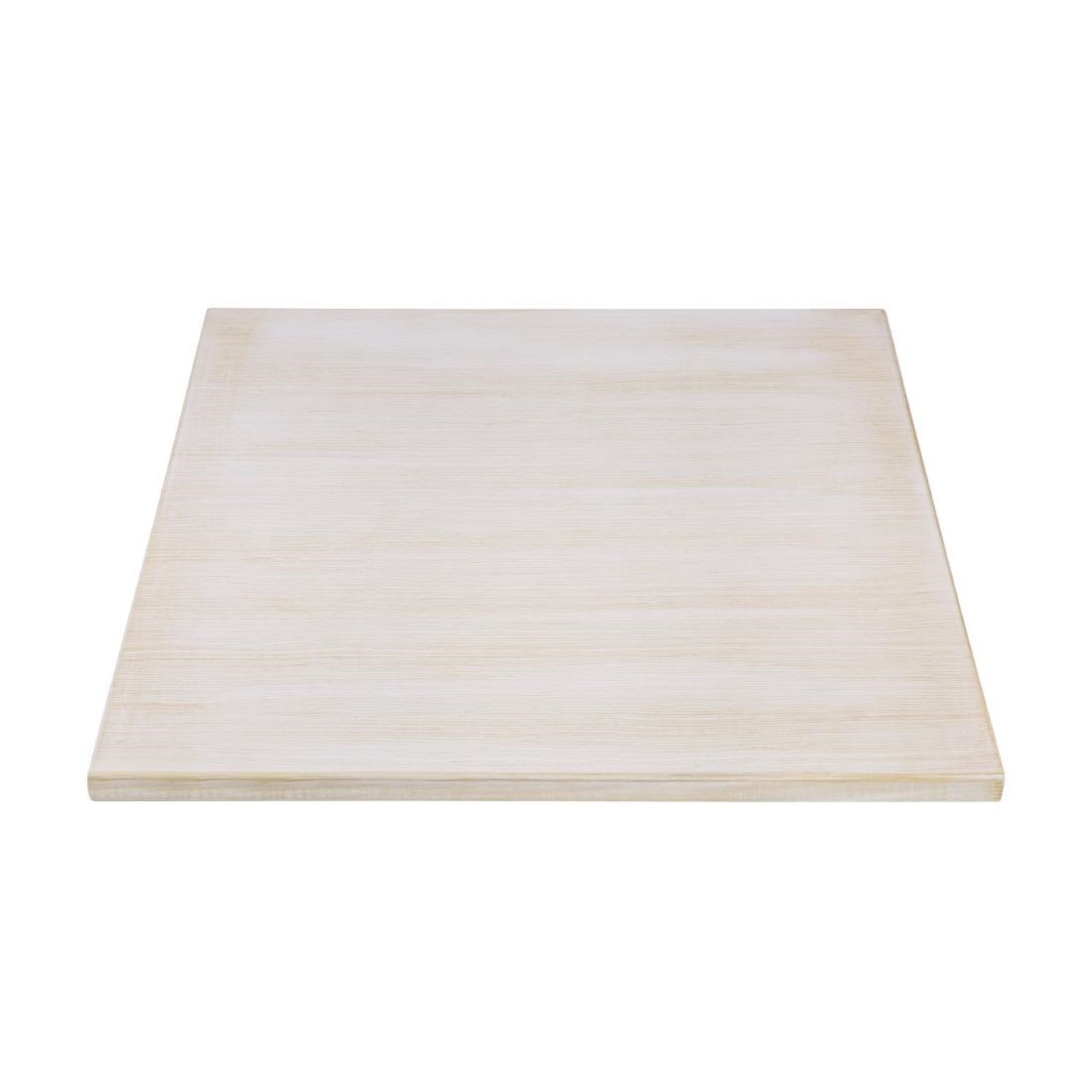 Picture of Bolero Pre-drilled Square Table Top Vintage White 700mm