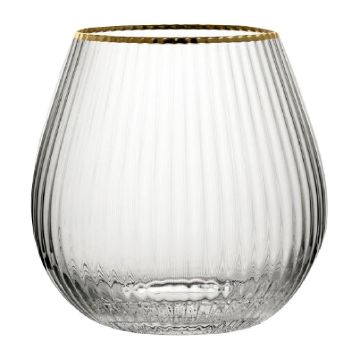 Picture of Utopia Hayworth Stemless Gin Gold Rim Glasses 650ml (6 pack)