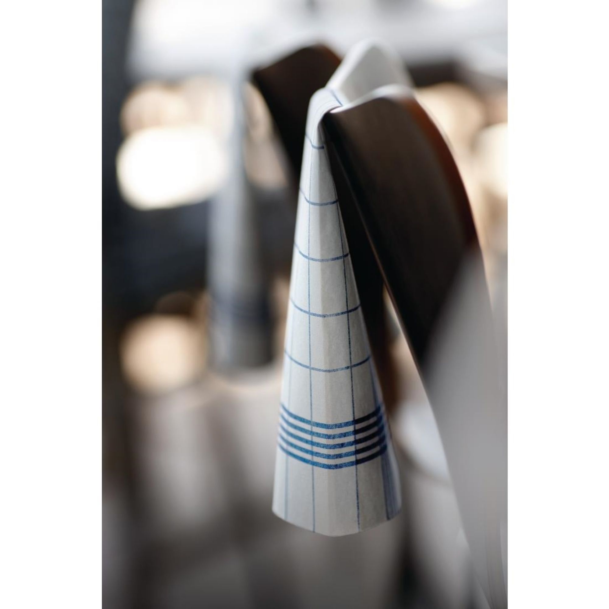 Picture of Dunisoft Towel Napkin Blue Check 38x54cm (250 Pack)